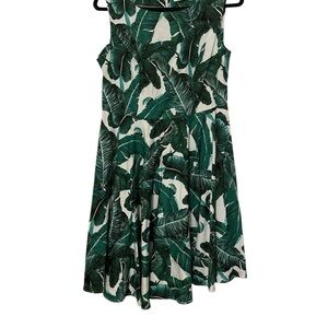 Grace Karin Tropical Leaf Print Sleeveless Dress – Size XL